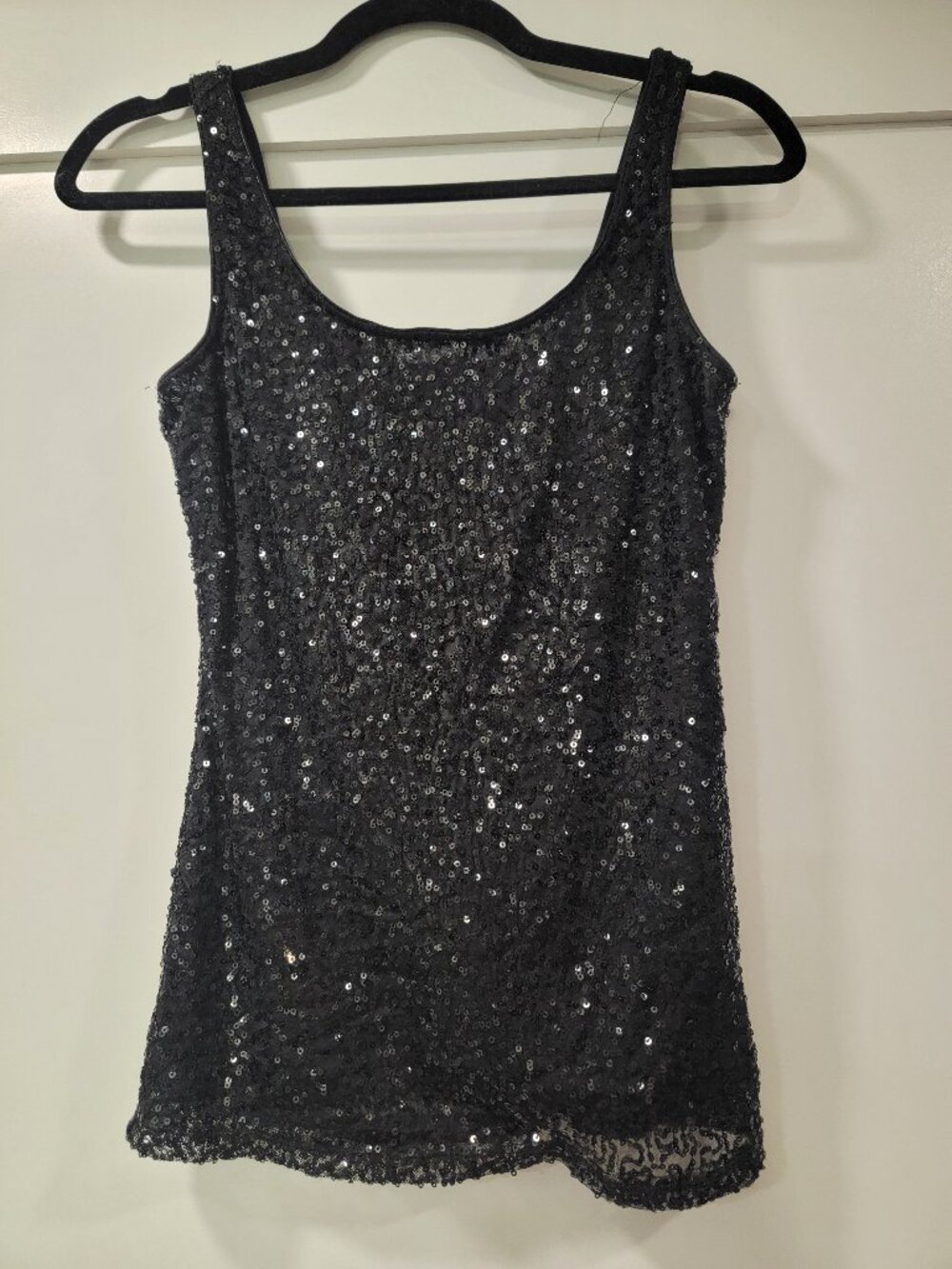 Imaginary Voyage Black Sequin Cami Size S/M